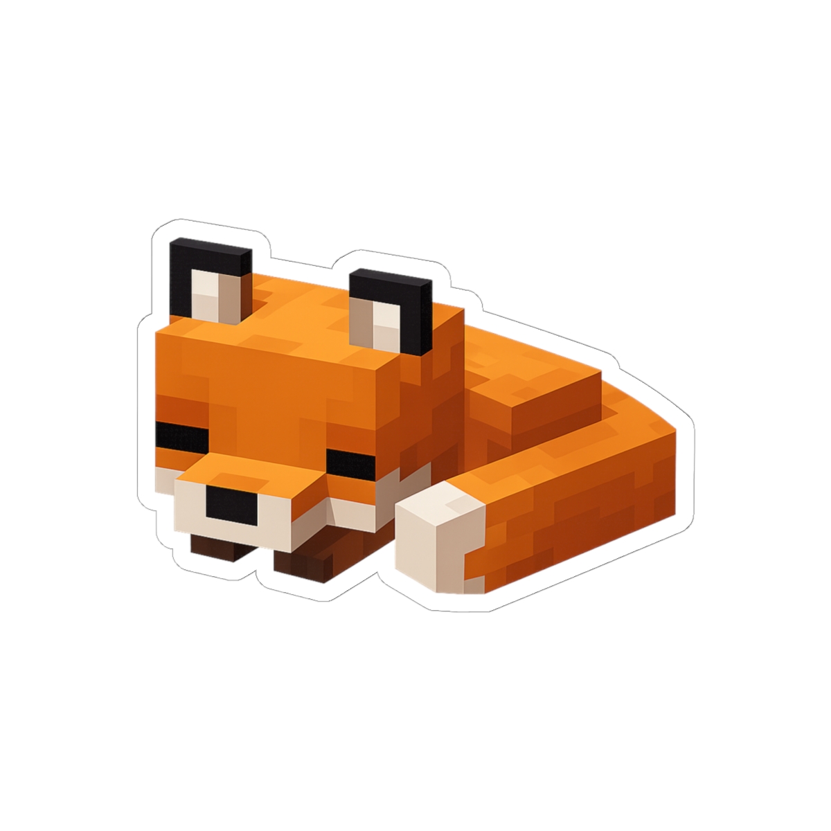 Adorable Minecraft Fox Sticker | Cute Vinyl Decal