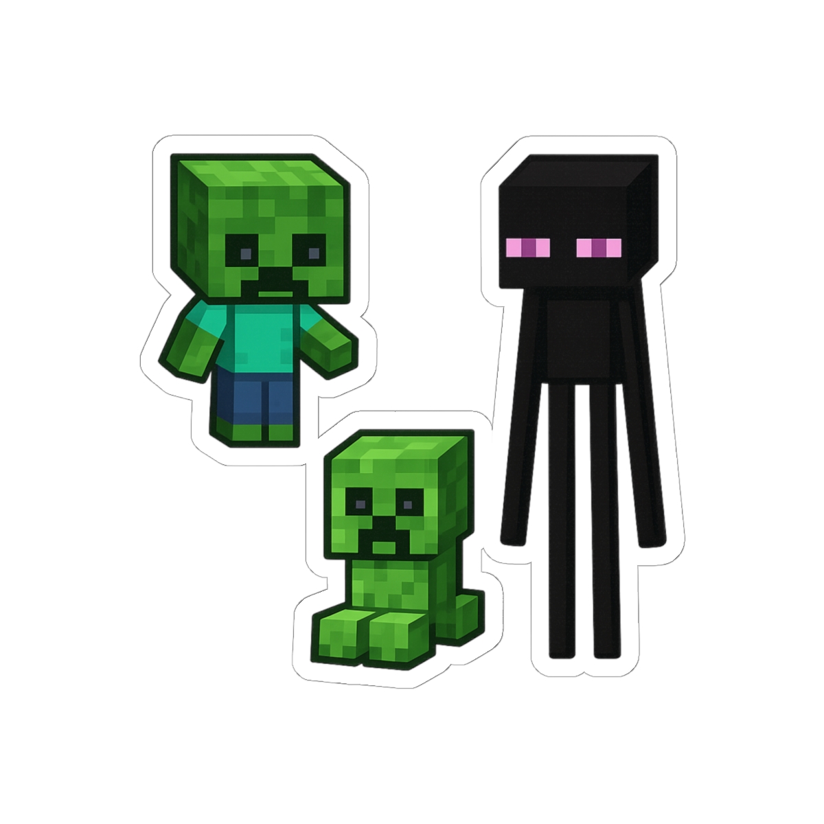 Minecraft Hostile Mobs Sticker Pack | Funny Vinyl Decals