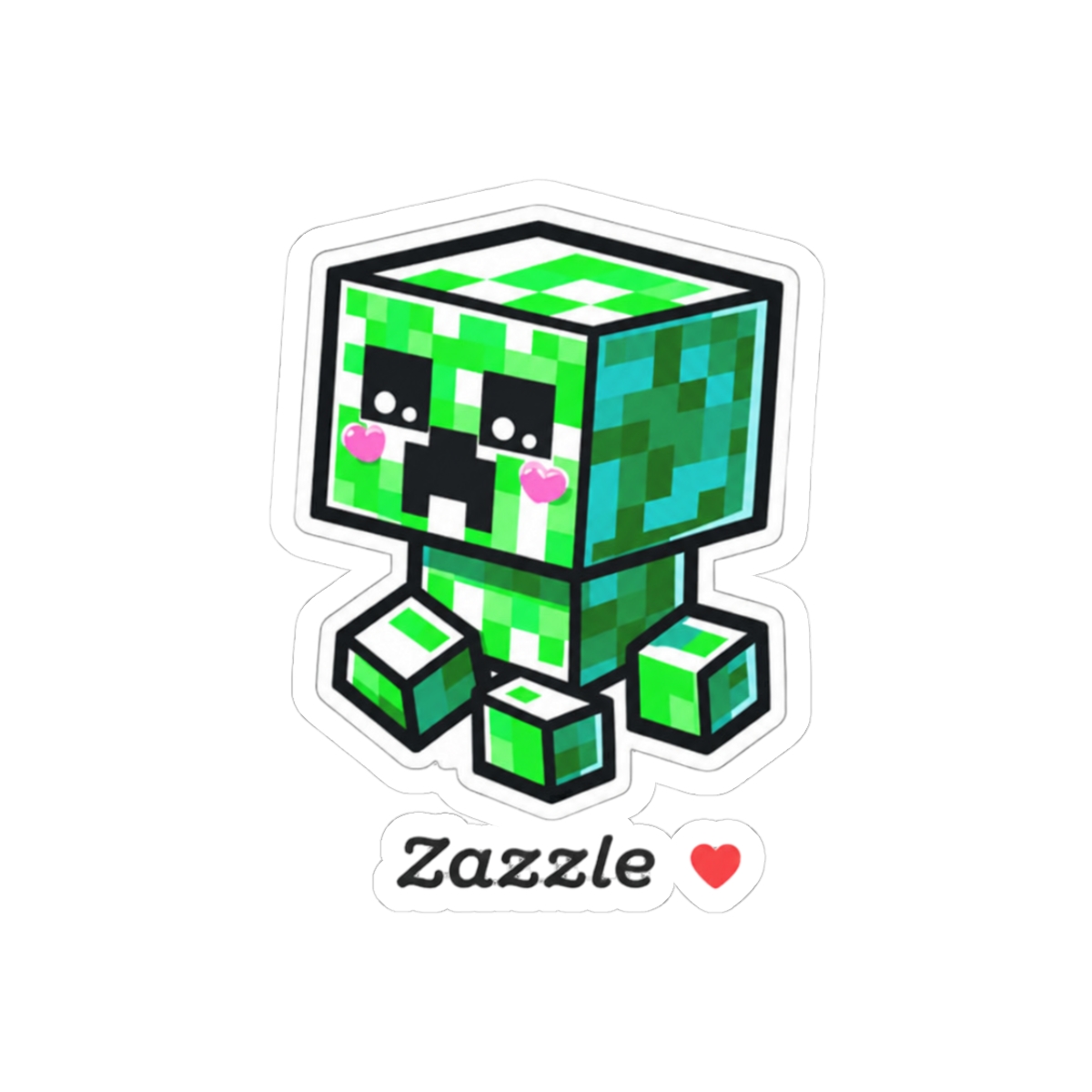 Minecraft, Cute Creeper, Minecrafter, Chibi Kawaii Sticker