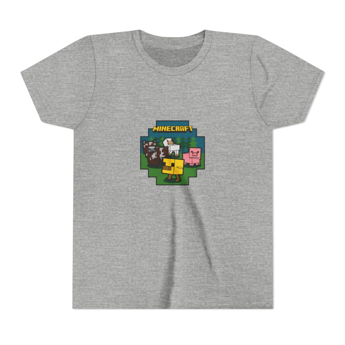 Minecraft Adult Kids T Shirt Farm Animals