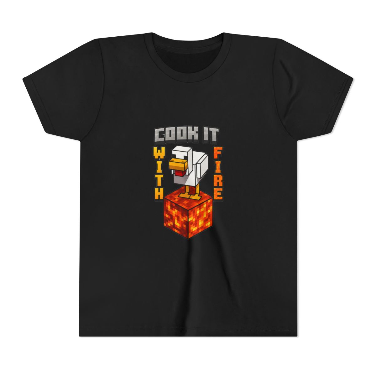 Minecraft Kids T Shirt Lava Chicken, Cook It